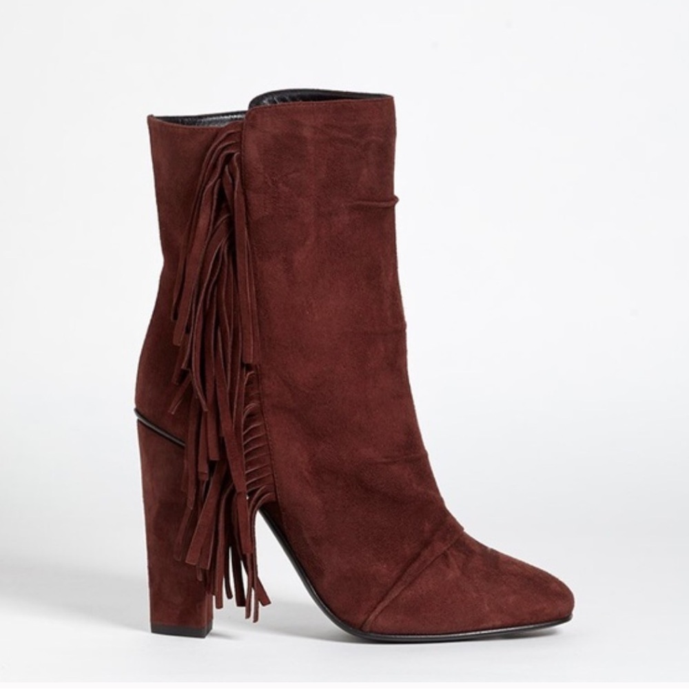 • Giuseppe Zanotti • Women’s boho chic fringe boot
Leather Suede Red 36.5 - Picture 2 of 7